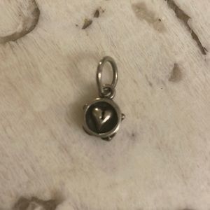 Sterling Charm Rose and Heart